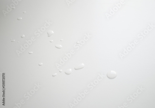 the water drop on white background