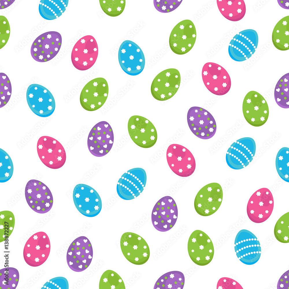 Vector seamless pattern with an Easter theme. Vector seamless pattern with an Easter theme.