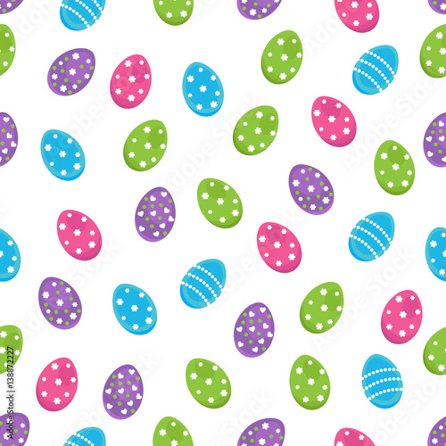 Vector seamless pattern with an Easter theme.