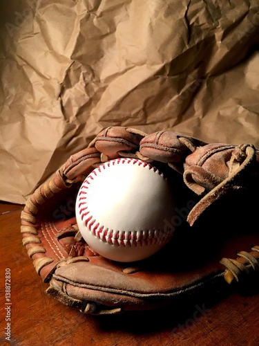 Fotografie Baseball and glove.