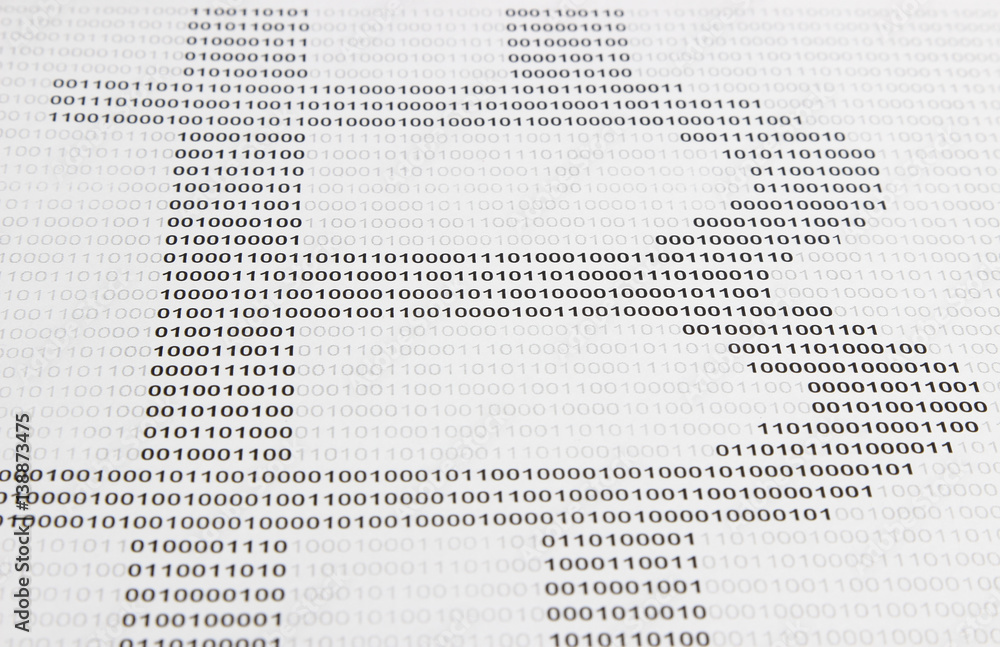 Obraz premium symbol of bitcoin is encrypted in binary code