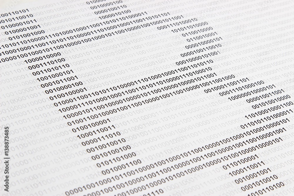 Obraz premium symbol of bitcoin is encrypted in binary code