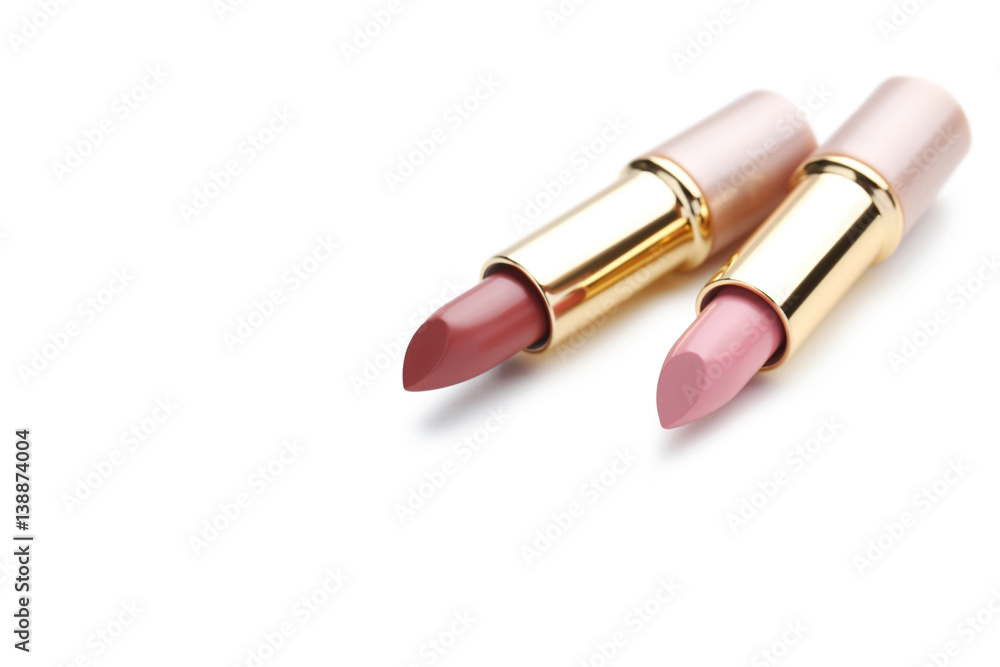 Obraz premium Colorful lipsticks isolated on a white