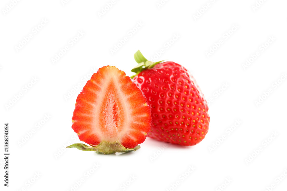Strawberries isolated on a white background Strawberries isolated on a white background