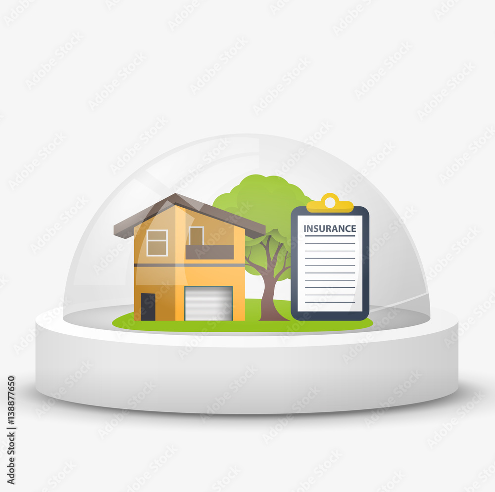 Fototapeta premium Home insurance vector illustration