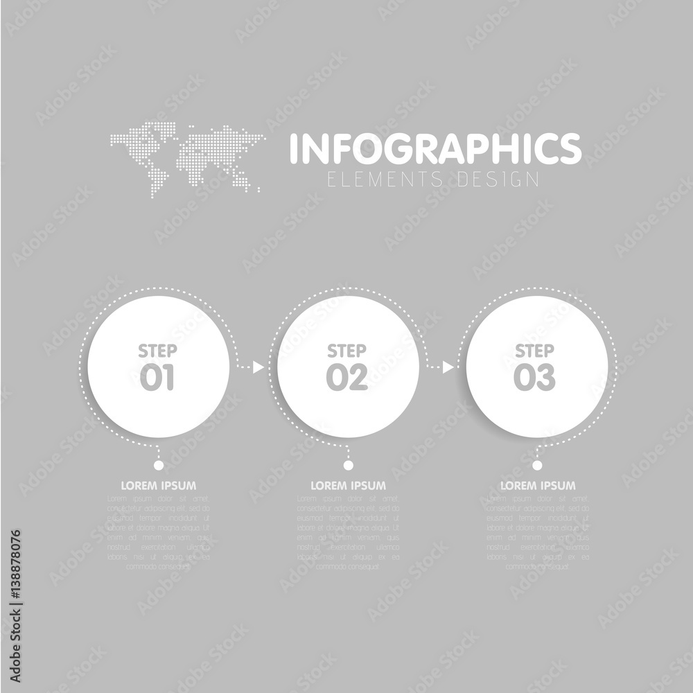 The steps infographics template The steps infographics template