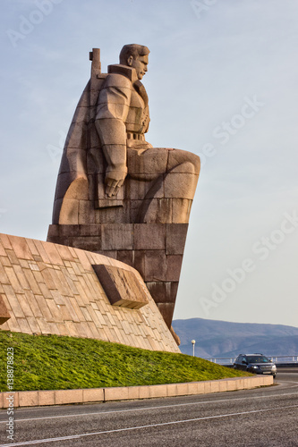 Monument to the Sailors of Revolution is on the Black sea coast in Novorossiysk, Russia
