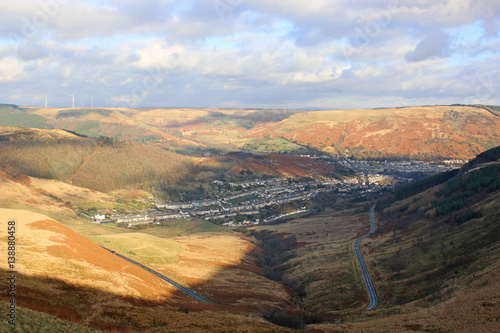 Cwmparc from Bwlch y Clawdd, Wales photo