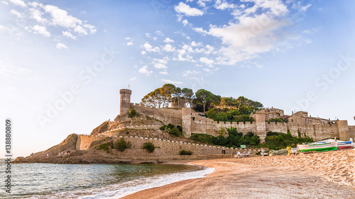 castle in Tossa de Mar, Spain photo