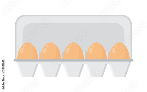 Chicken eggs in a tray