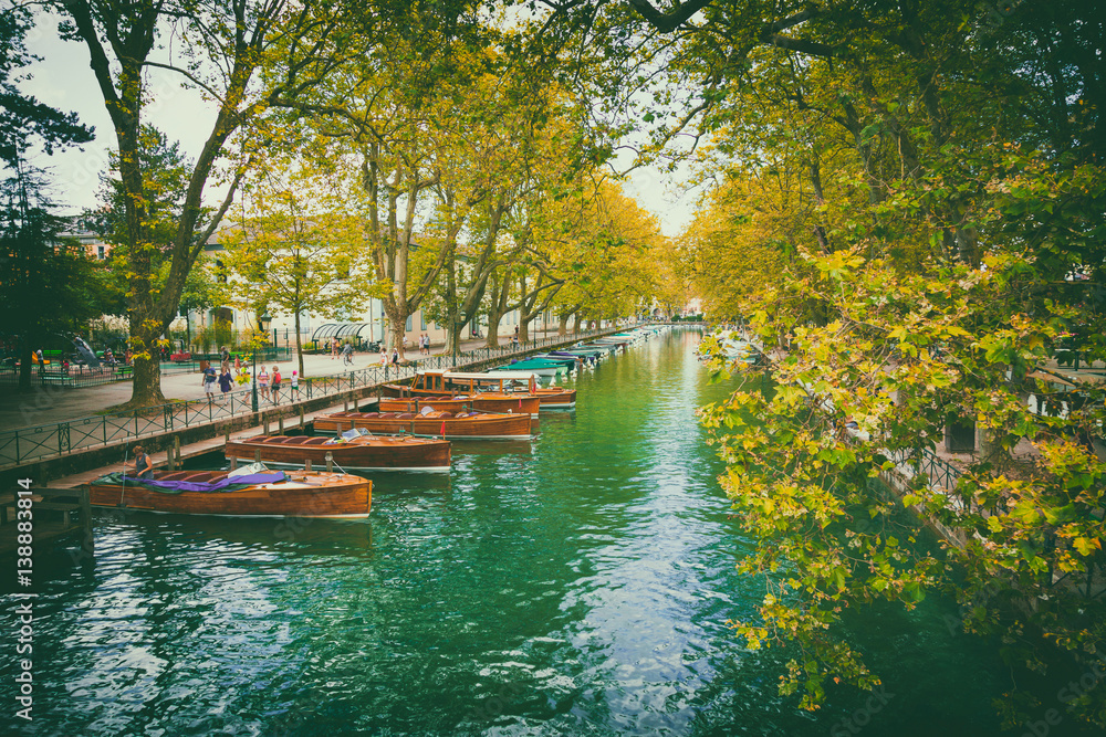 Famous water canal in the city Annency