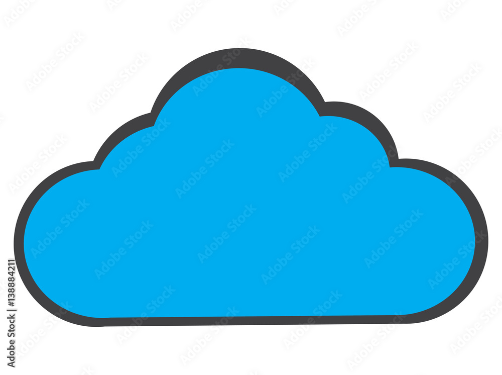 Isolated cloud on a white background, Vector illustration Isolated cloud on a white background, Vector illustration