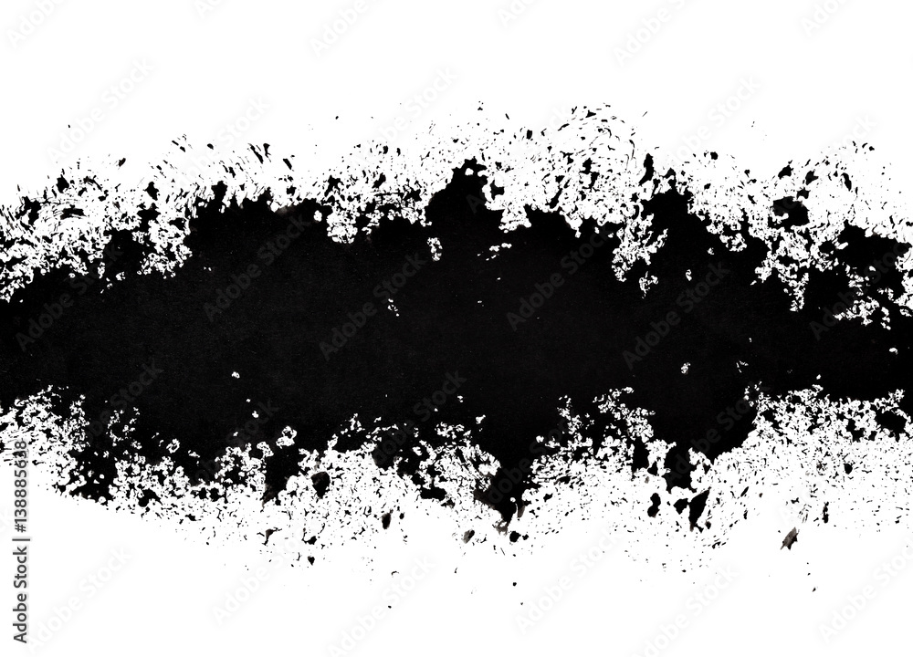 Black sprayed line Black sprayed line