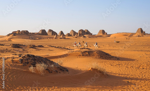 Die Pyramiden von Meroe im Sudan photo