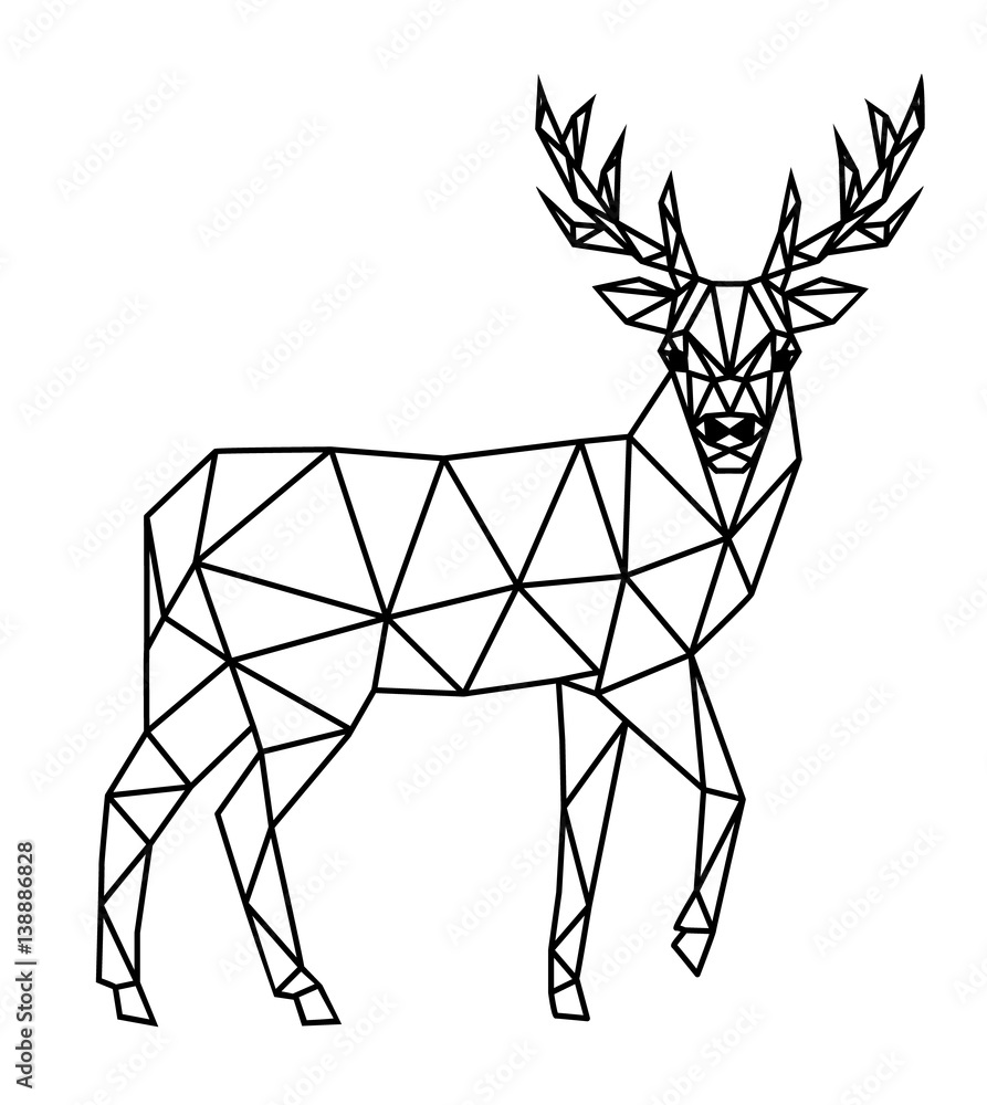 Obraz premium polygonal deer
