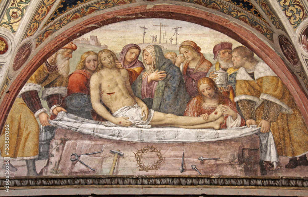 compianto sul Cristo morto; affresco, Chiesa di San Maurizio, Milano