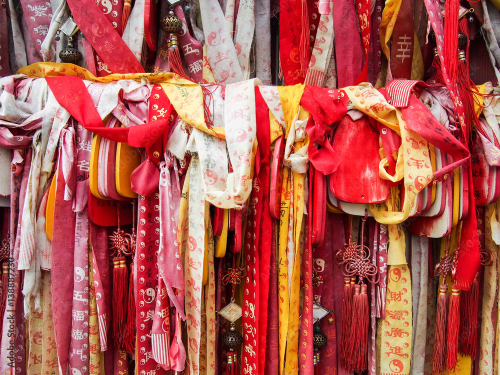 Ribbons at a Temple in Dali China