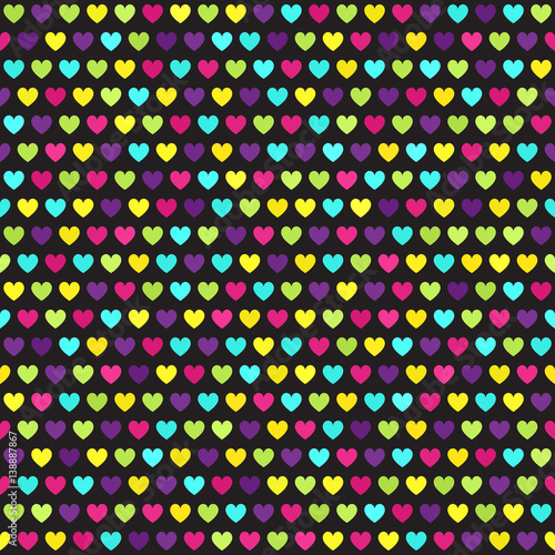 Heart pattern. Seamless vector background