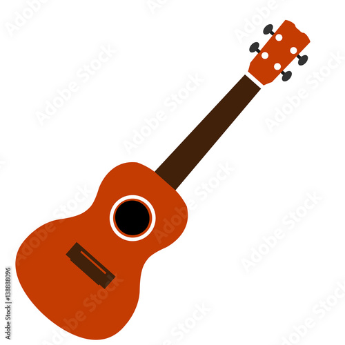 Isolated guitar on a white background, Vector illustration