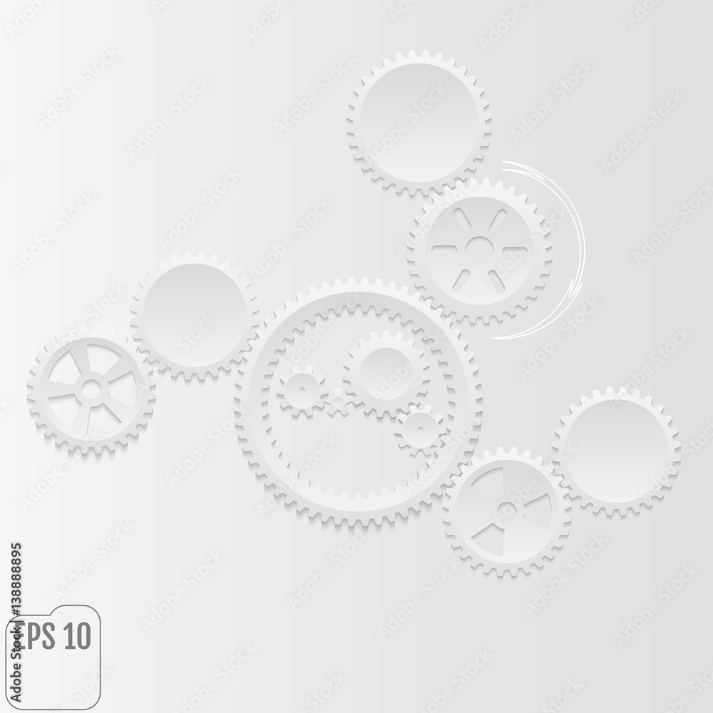 Infographic gears for your business. Vector illustration