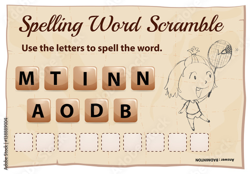 Spelling worksheet
