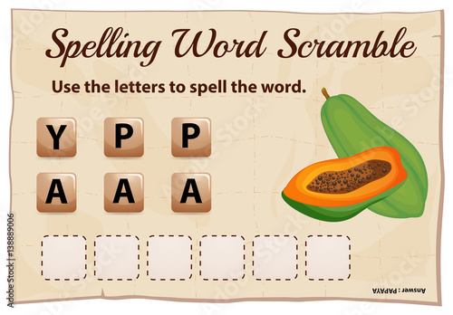 Spelling worksheet