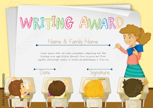 Certificate award template