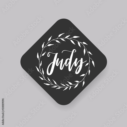 Common female first name on a tag