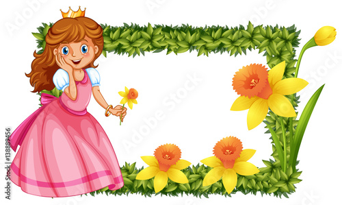 Princess and daffodil flowers