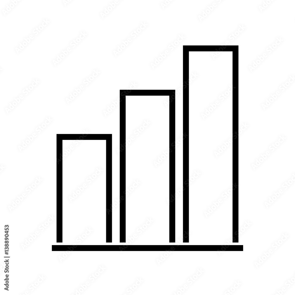 Statistics, graph, computer icon vector image. Can also be used for office. Suitable for use on web apps, mobile apps and print media.