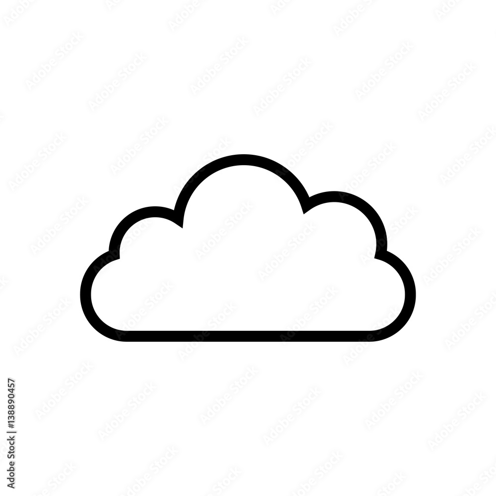line cloud icon, vector illustration line cloud icon, vector illustration