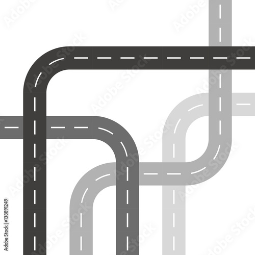 Grey Roads or Streets in Threaded Weave Pattern
