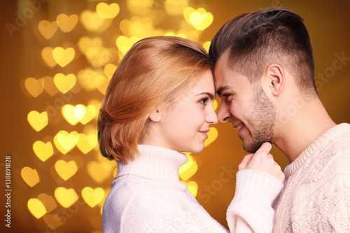 Young couple in love lookin...