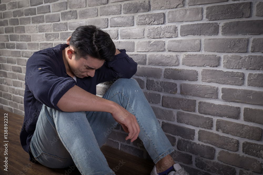 man sit and feel depressed man sit and feel depressed