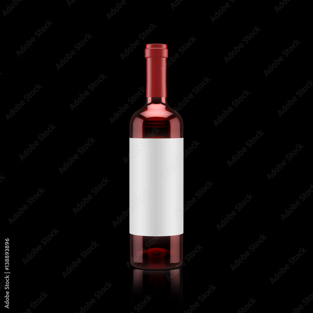 Red wine bottle isolated. 3d illustration, 3d rendering. Red wine bottle isolated. 3d illustration, 3d rendering.