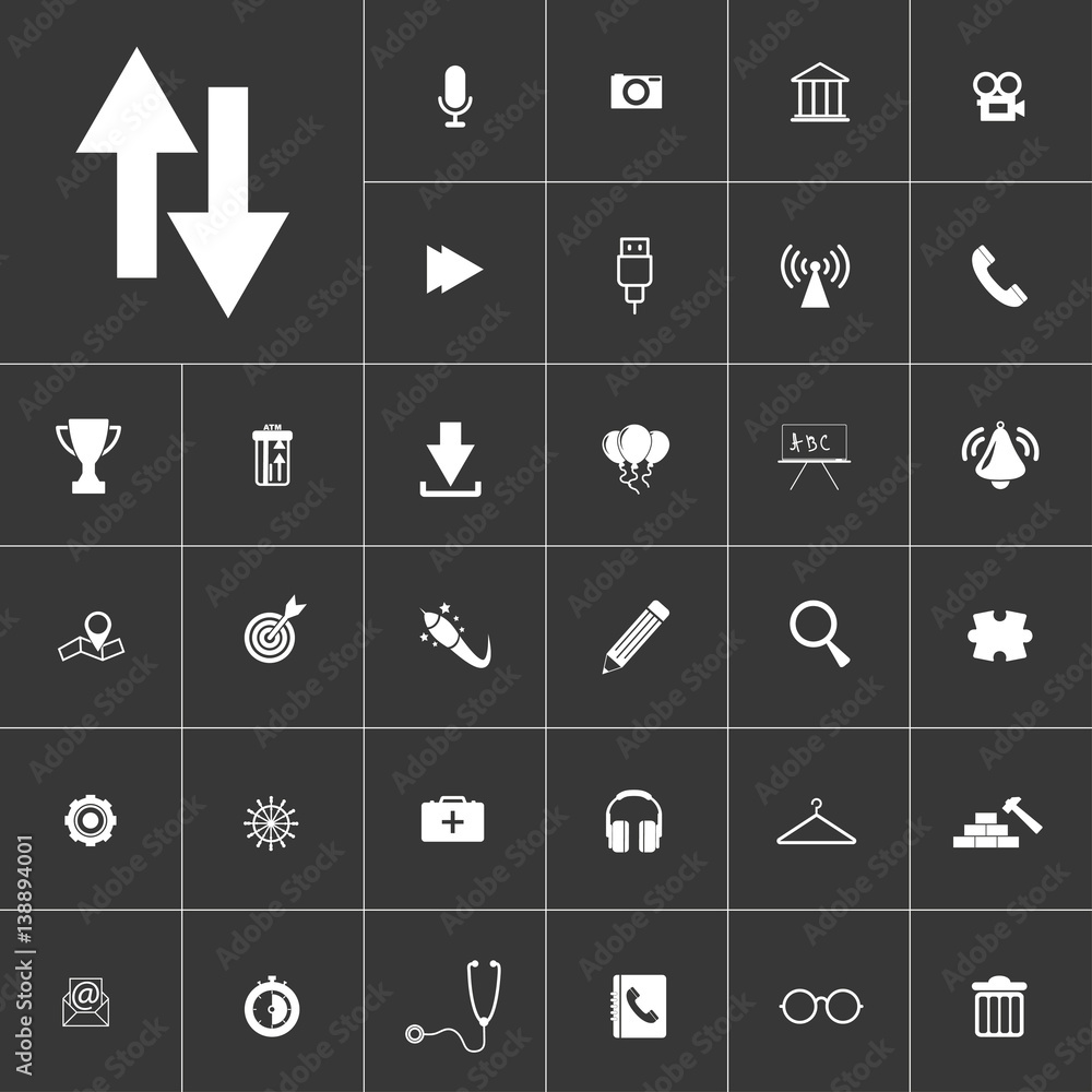 2 side arrow icon. Universal icon set on gray background to use in web and mobile UI