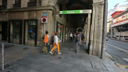 People visiting Ribera Market in Bilbao, the biggest covered market in Europe photo