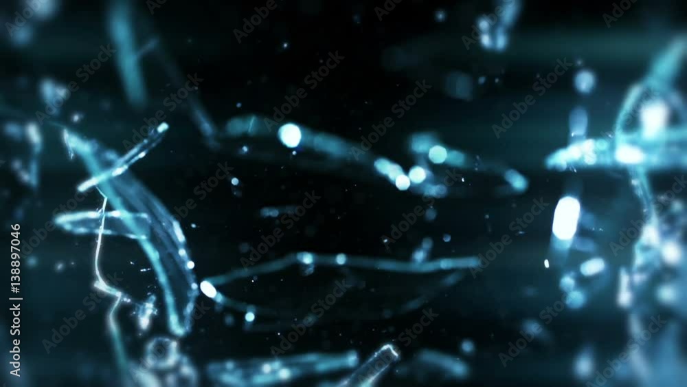 Shattered Glass In Slow Motion Shattered Glass In Slow Motion
