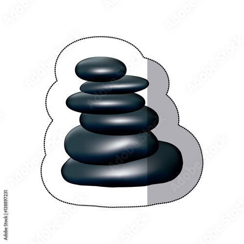 color spa dark gray volcanic rocks, vector illustraction design
