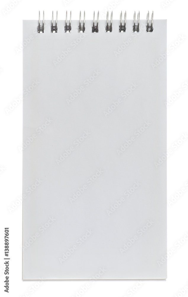 Note book on white background. Note book on white background.