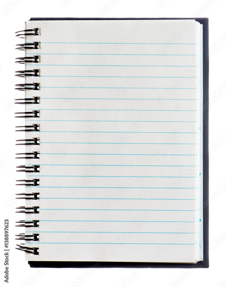 Note book on white background. Note book on white background.