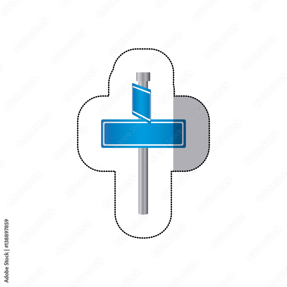 blue metal sign boards with two directions icon, vector illustraction design blue metal sign boards with two directions icon, vector illustraction design