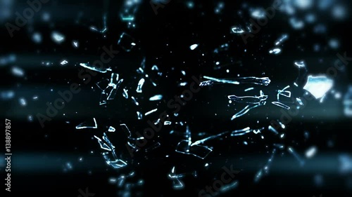 Broken Shattered Glass In Slow Motion
