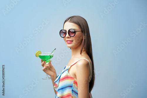 Young beautiful woman with ...