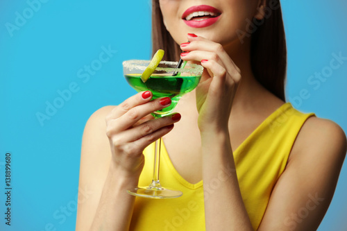 Young beautiful woman with ...