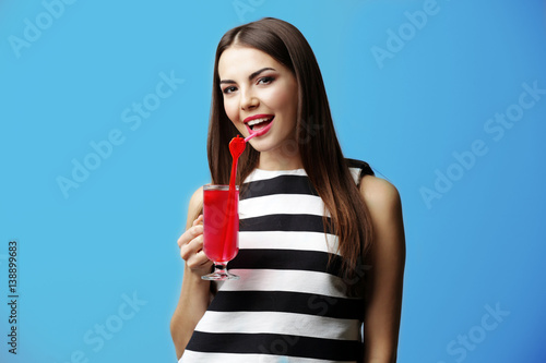 Young beautiful woman with ...