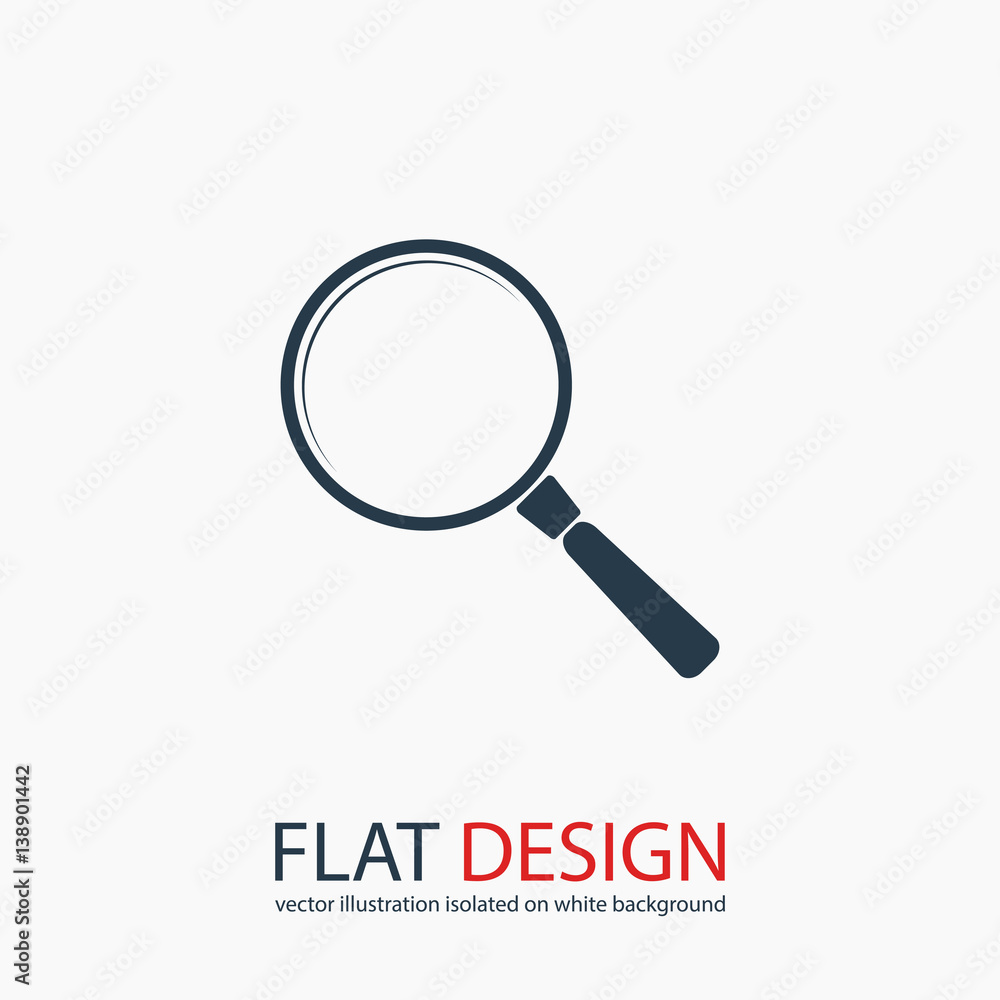 Search icon, vector illustration. Flat design style Search icon, vector illustration. Flat design style
