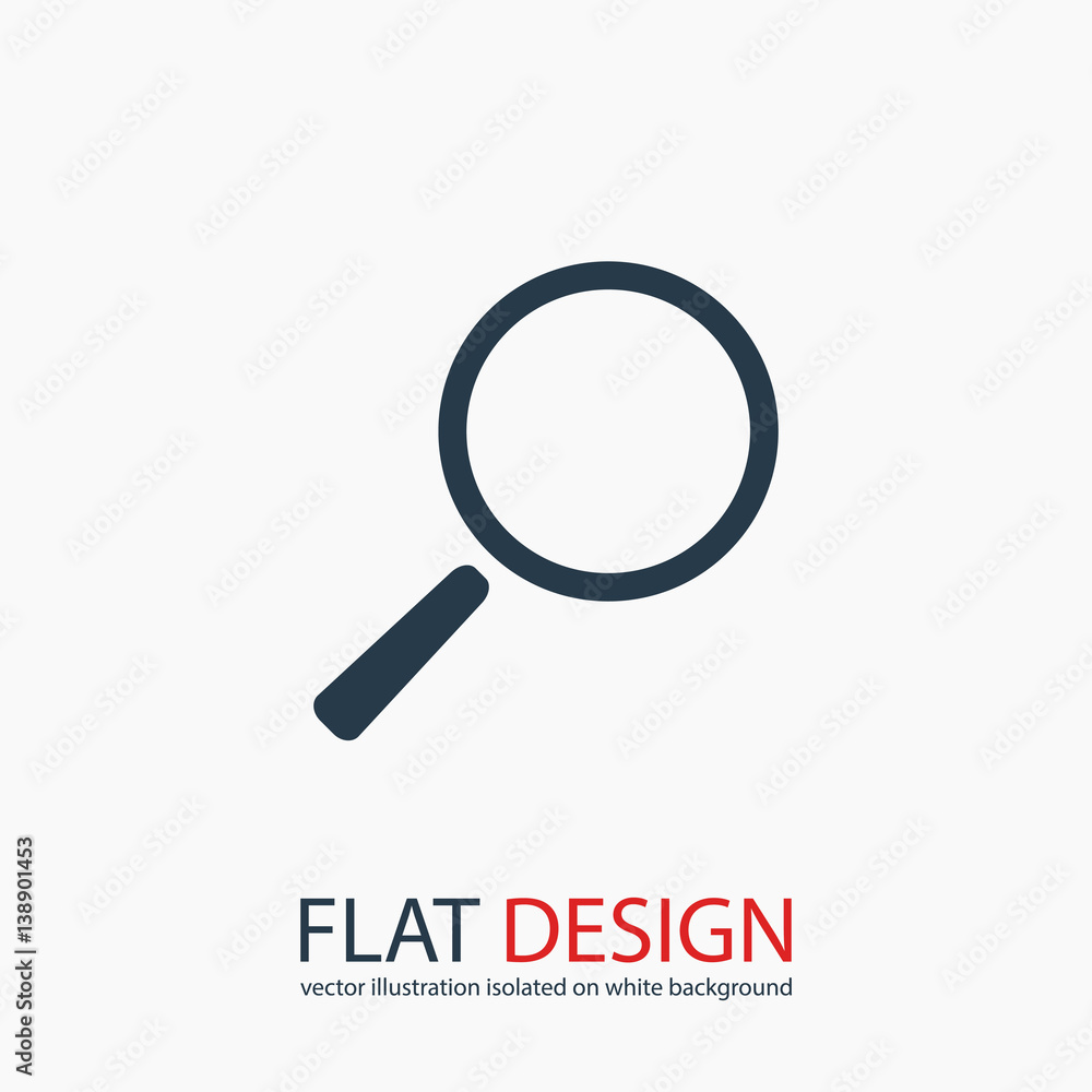 Search icon, vector illustration. Flat design style Search icon, vector illustration. Flat design style