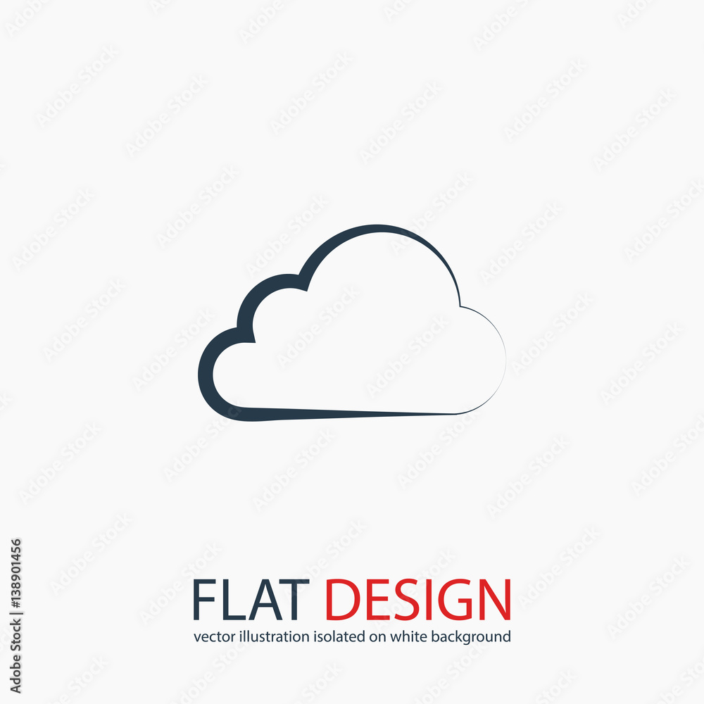 cloud icon, vector illustration. Flat design style cloud icon, vector illustration. Flat design style