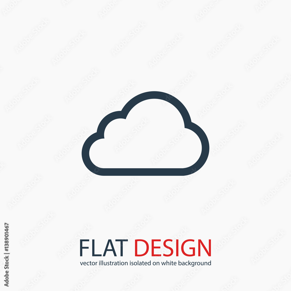 cloud icon, vector illustration. Flat design style cloud icon, vector illustration. Flat design style